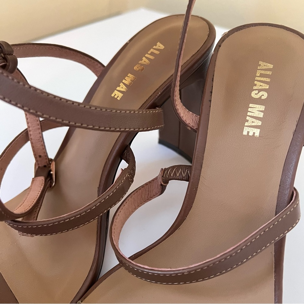 Alias Mae Square Toe Sandals And Toe Ring - image 5